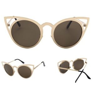 Gold Cat Eye Sunglasses