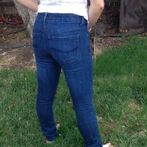 These are dark blue So skinny jeans size 5.