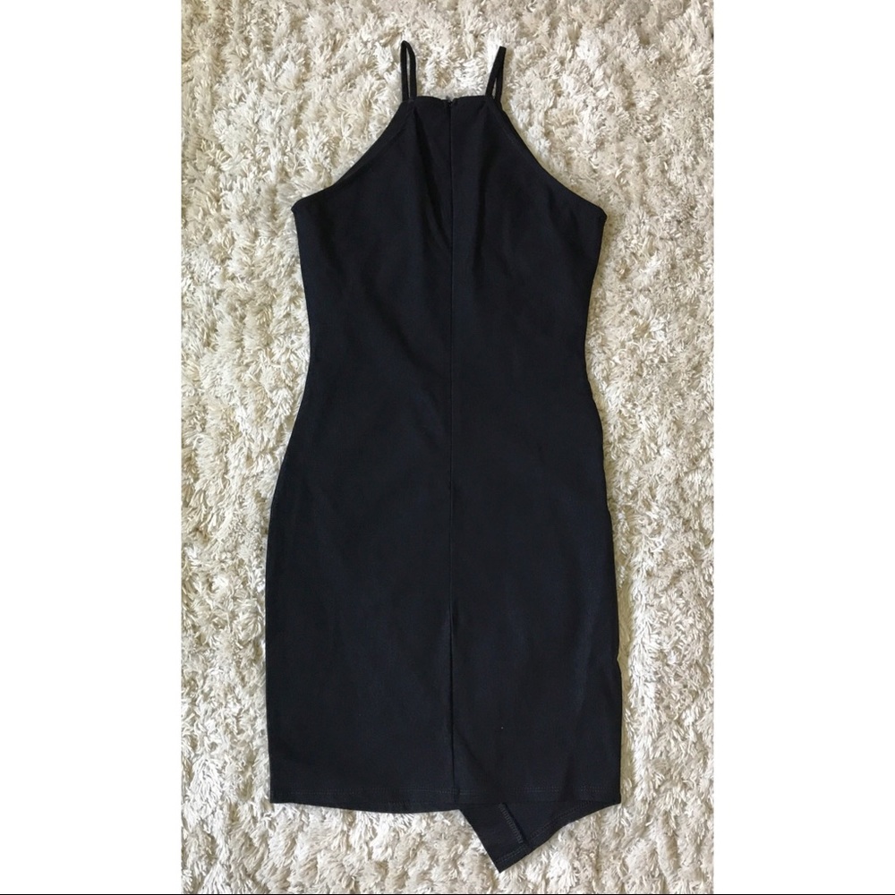 Sleeveless solid knit bodycon dress - Picture 3 of 4
