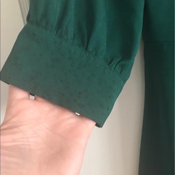 SOLD Monteau Emerald Green Pussybow Dress - Picture 3 of 4