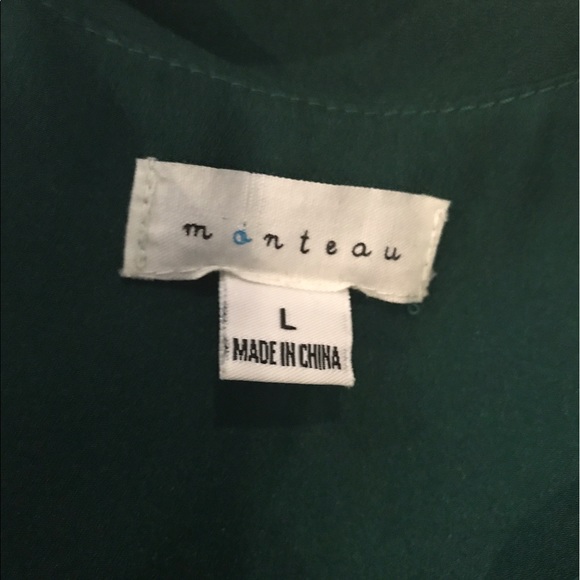 SOLD Monteau Emerald Green Pussybow Dress - Picture 4 of 4