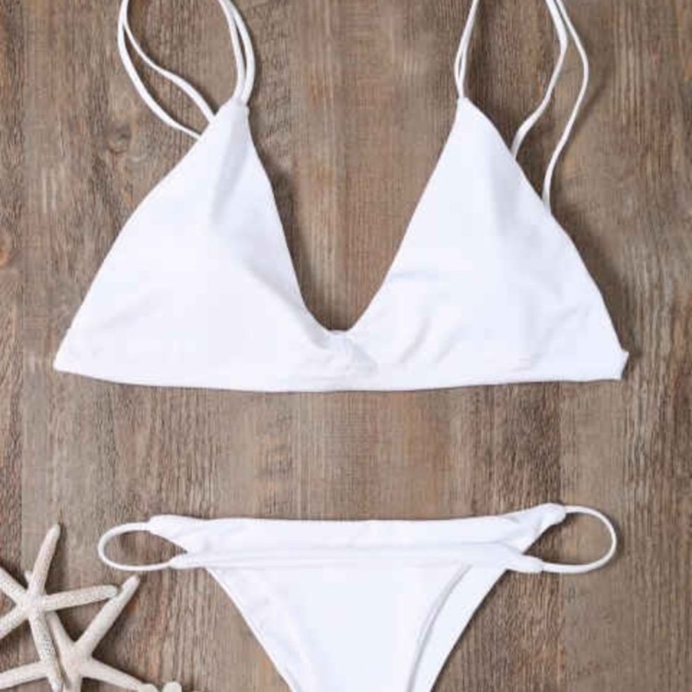 White bikini set