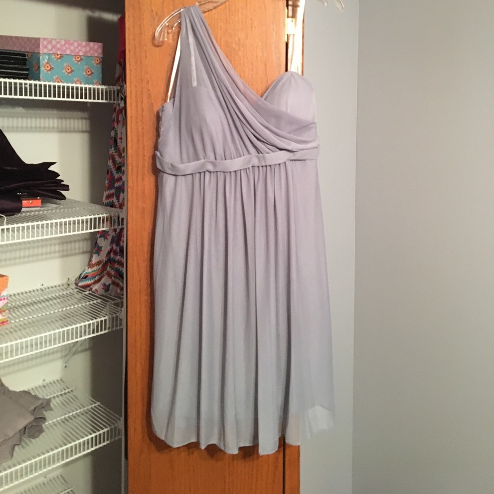 Gray bridesmaid dress