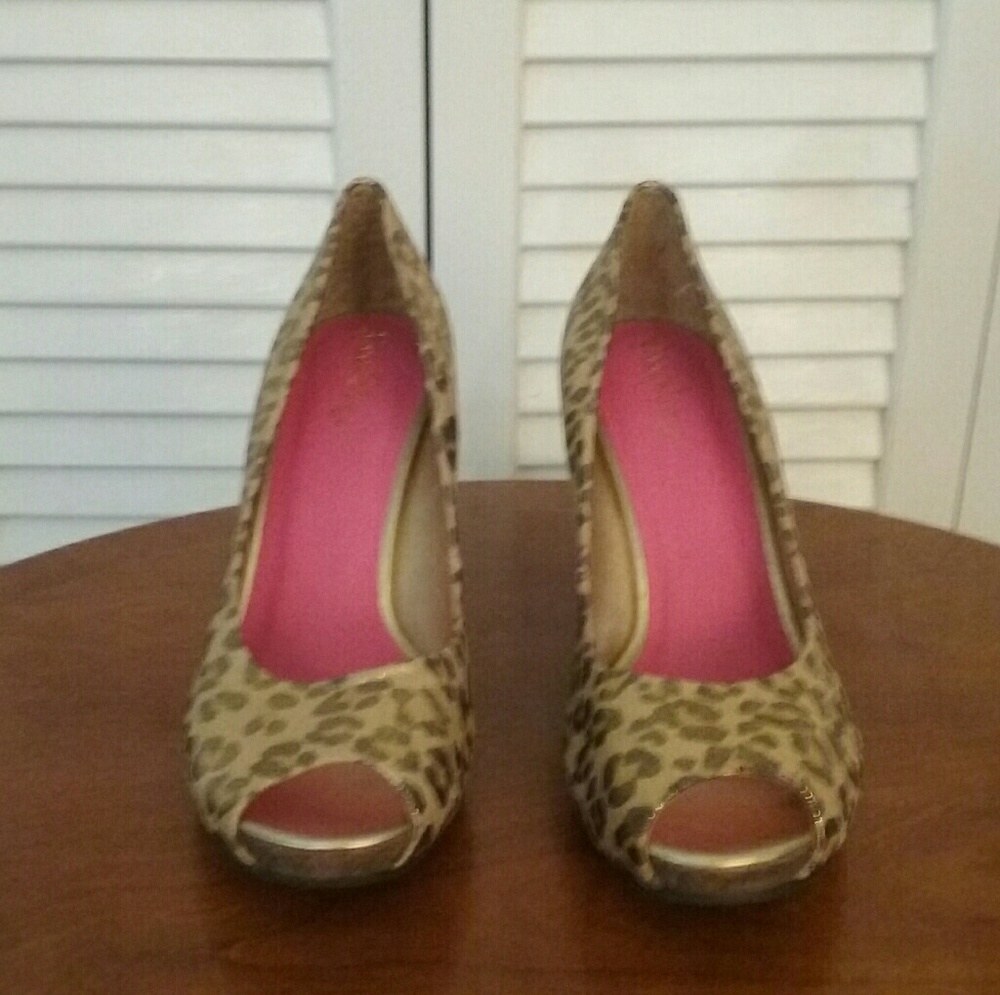 Lille Pulitzer High Heels! Shiny Leopard Print!