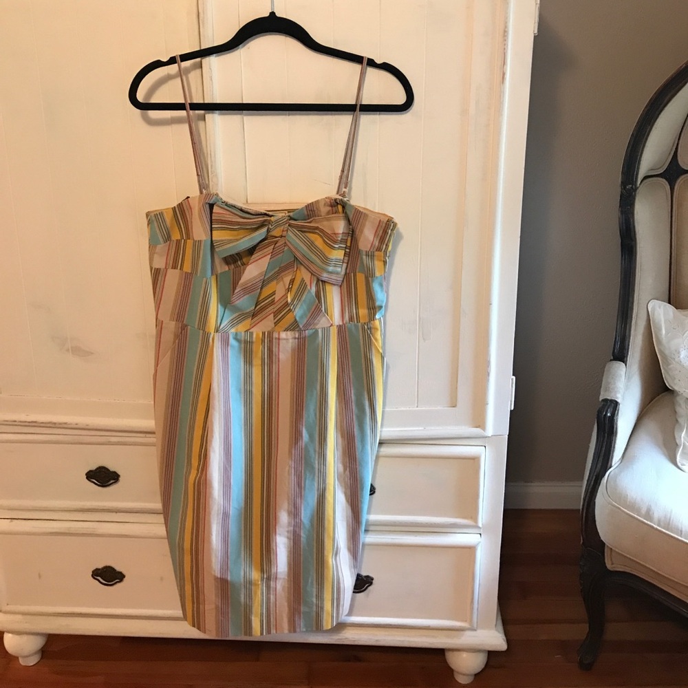 Anthropologie stripped dress with pockets