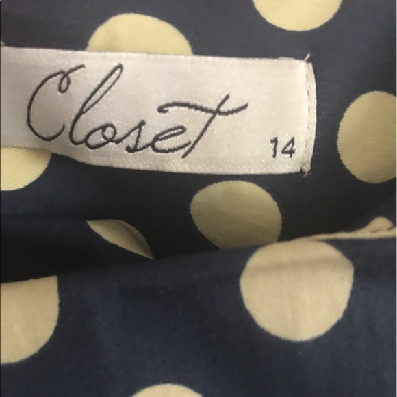 SOLD Closet London Tie Back Polka Dot Tulip Dress - Picture 2 of 3