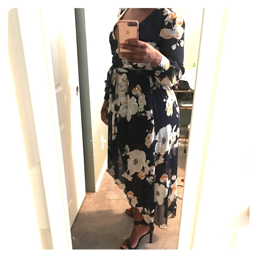 Blue high low dress