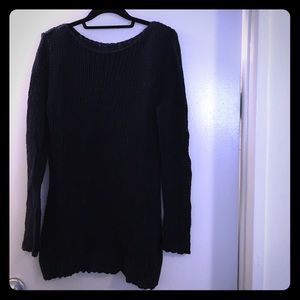 The Row navy knit sweater dress