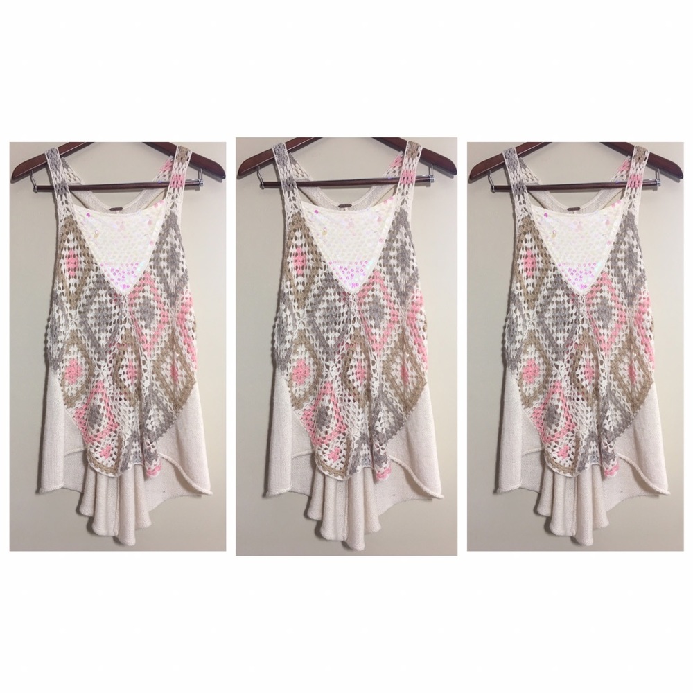 fяєє ρєσρℓє sequin crochet top