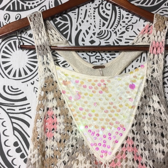 fяєє ρєσρℓє sequin crochet top - Picture 4 of 7