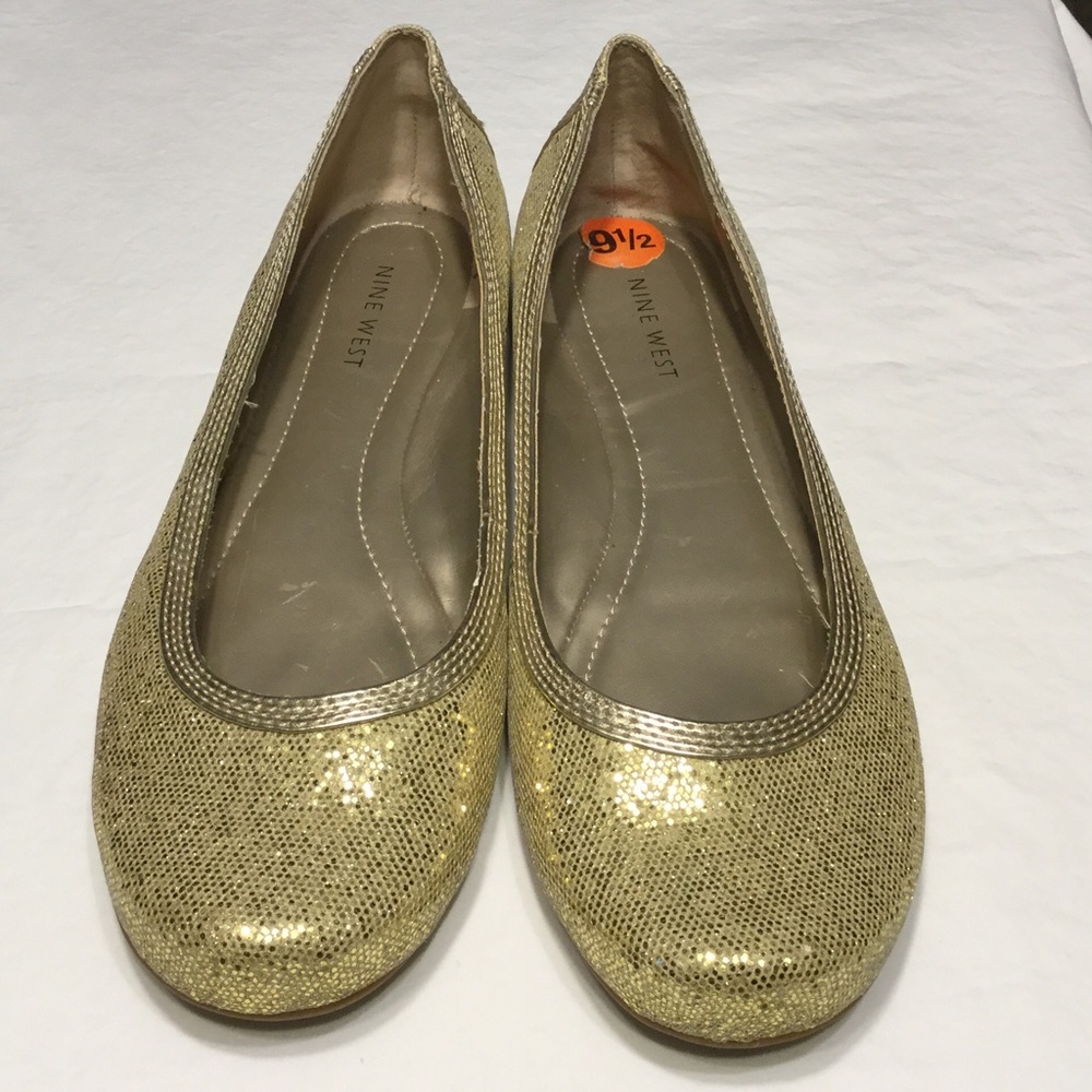 Golden Slippers By Nine West! Cute!