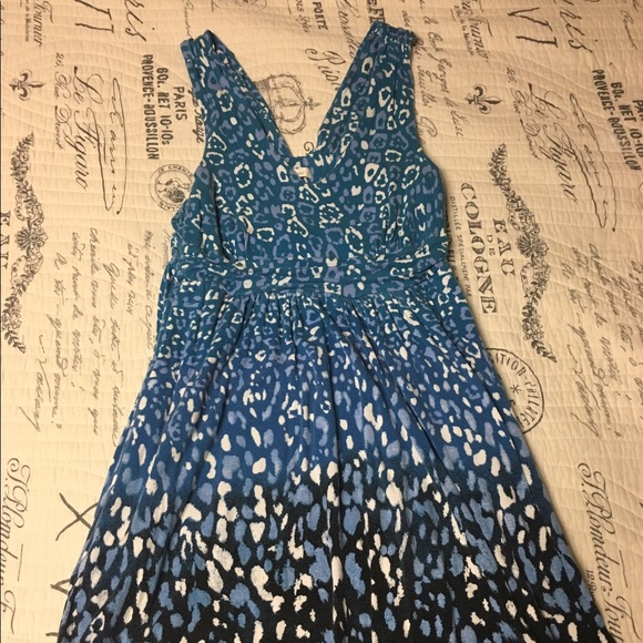 Blue and white leopard dress - Picture 1 of 1