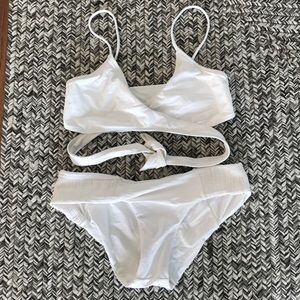 L*Space white bikini set