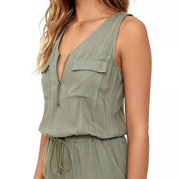 Light weight tank top, cargo style romper. - Picture 5 of 5