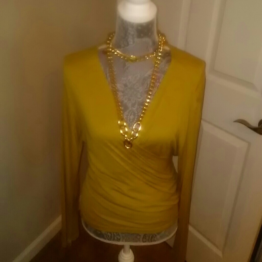 Long sleeve wrap around shirt