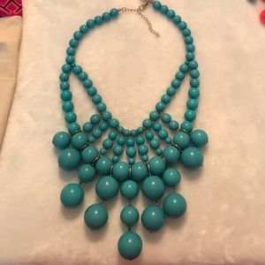 Teal statement necklace