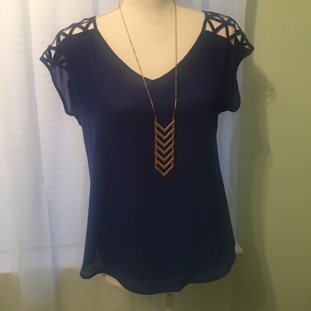 Sheer blue blouse