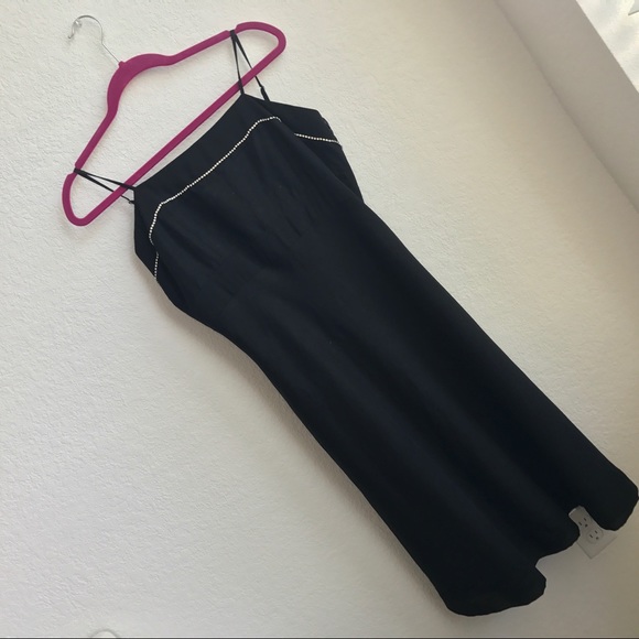 RHINESTONES BLACK DRESS - Picture 4 of 6