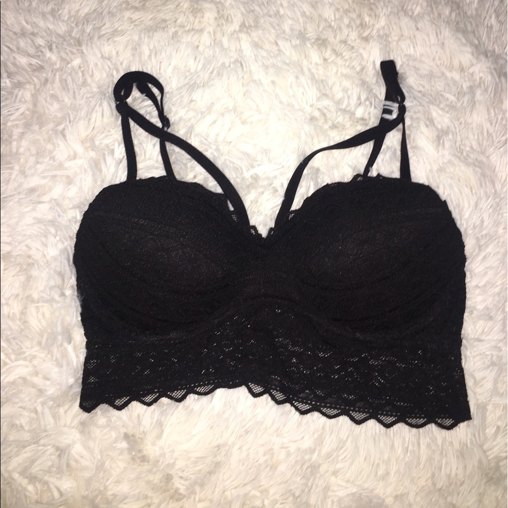 Black Lace Bralette WIth Padding
