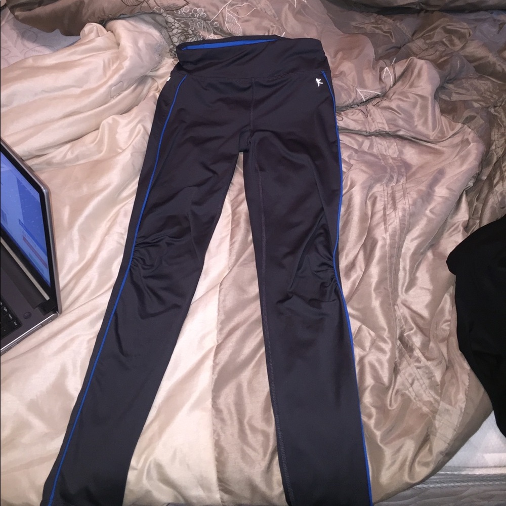 Blue and grey running/work out leggings