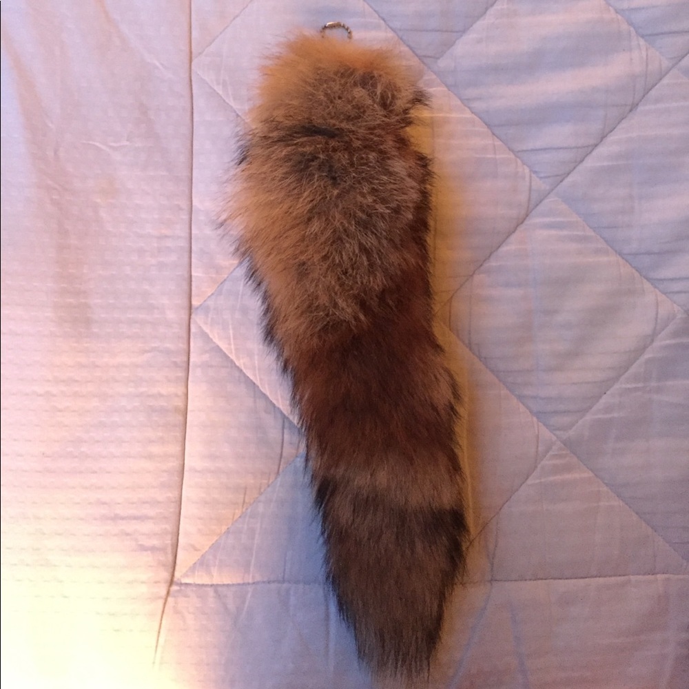 Fox tail keychain