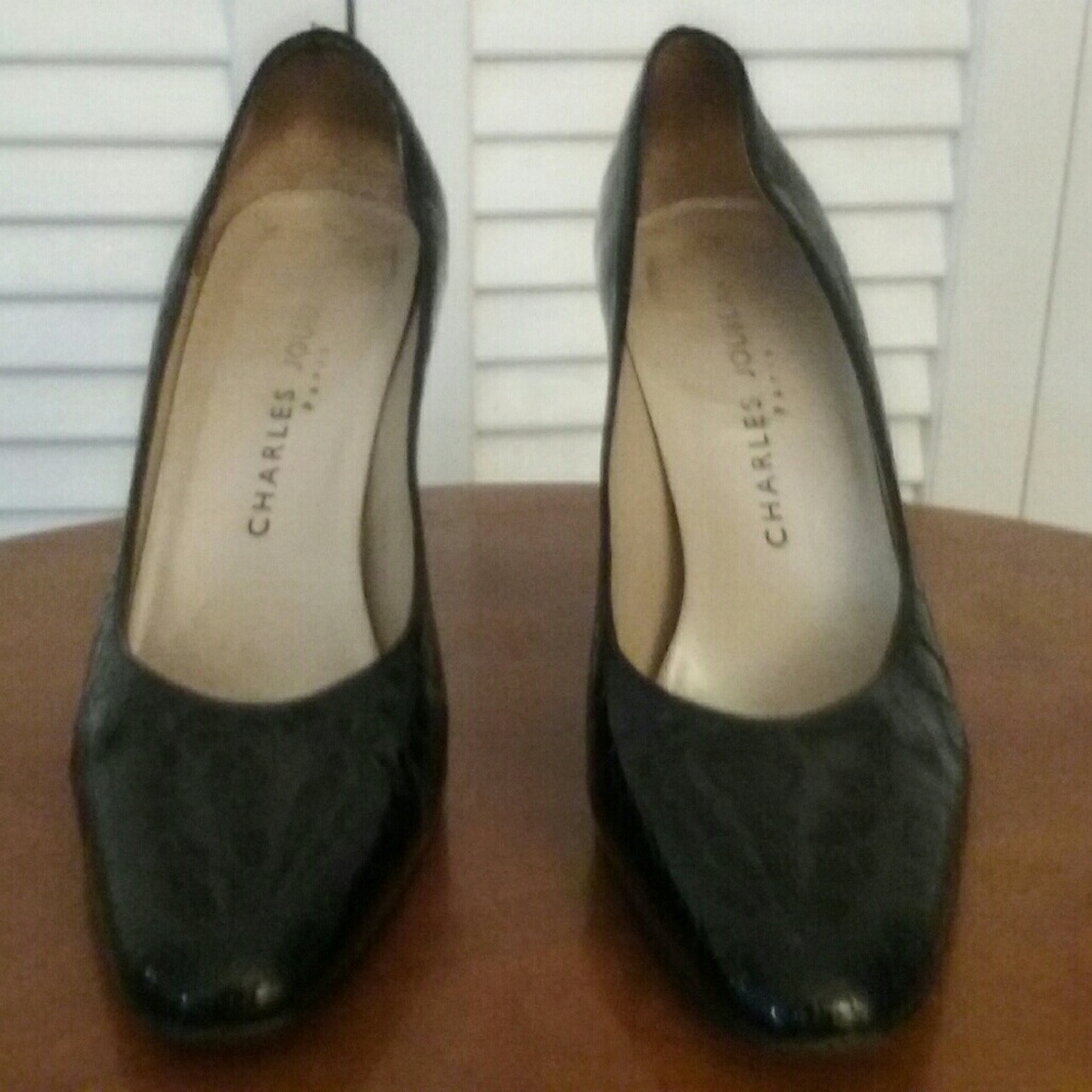 Charles Jourdan Black Alligator Skin Like Heels!