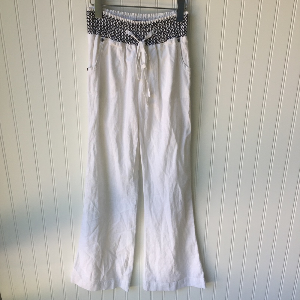 CLOSING FRIDAY •Rewash• White Linen Pants