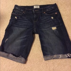 Long jean shorts