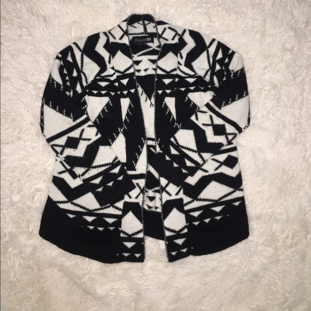 Black and Cream Cardigan