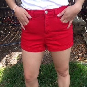 Forever 21 red high waist shorts