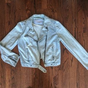 Moto Style Soft Denim Jacket