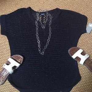 Navy knit sweater (A)