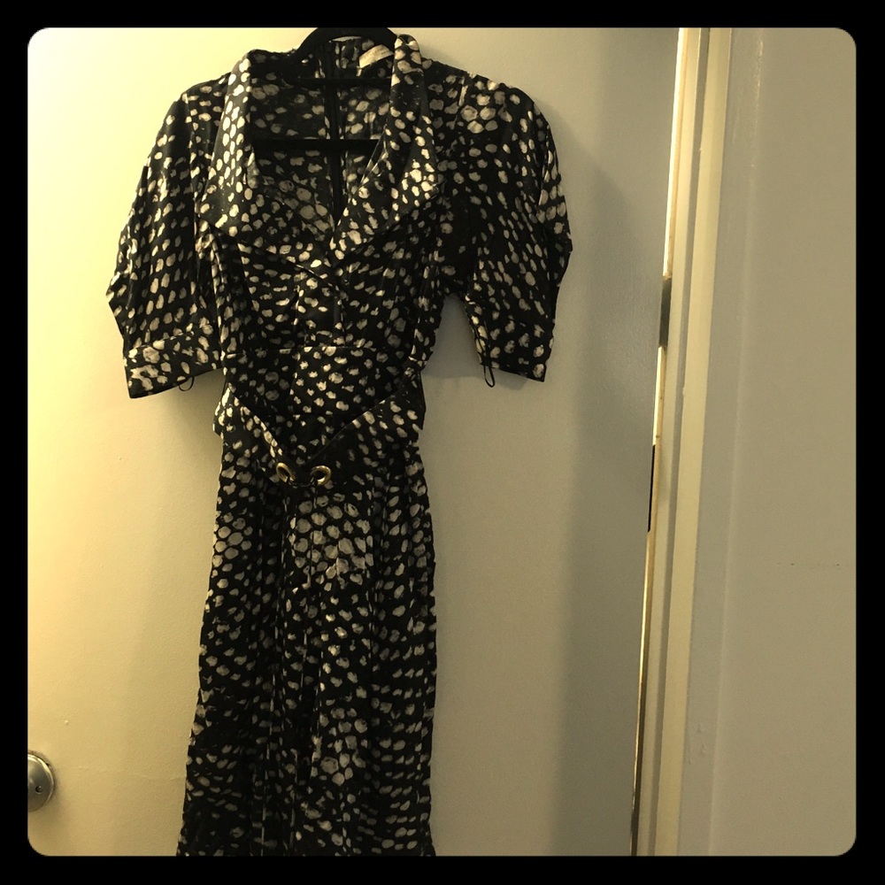 Stella McCartney black/white silk dress