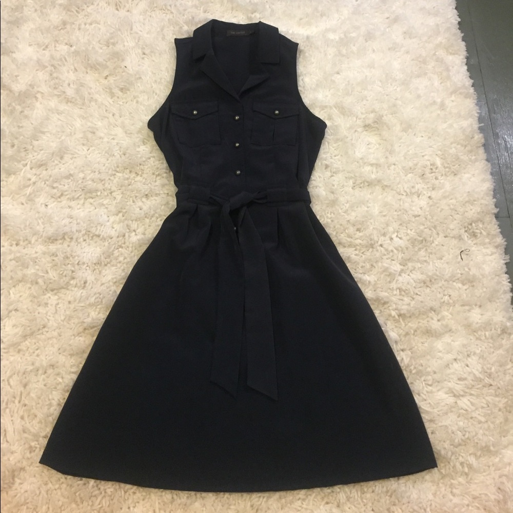 Navy sleeveless dress