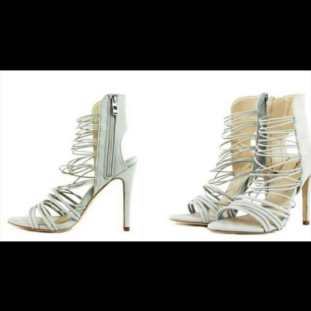 Light Gray Suede Strappy Sandals SOLD OUT