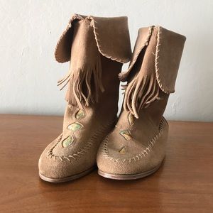 Vintage moccasin suede boots _Womens size 6.5