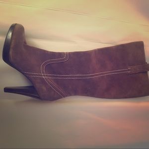 Brown knee high boots