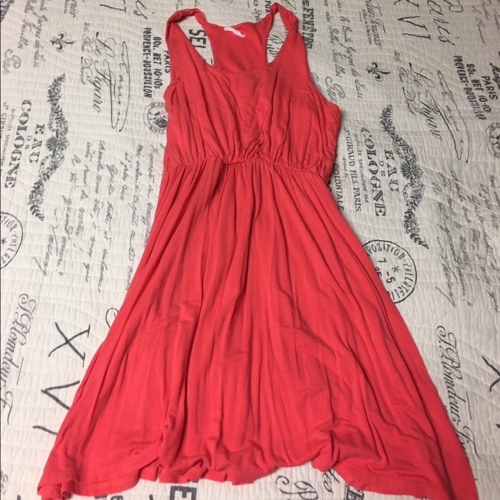 Coral stretchy dress