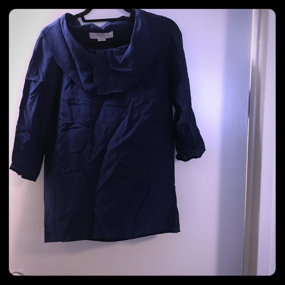 Stella McCartney navy silk blouse