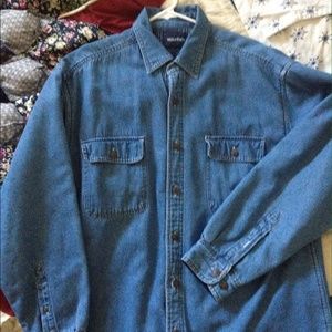 Fleece lined denim jacket