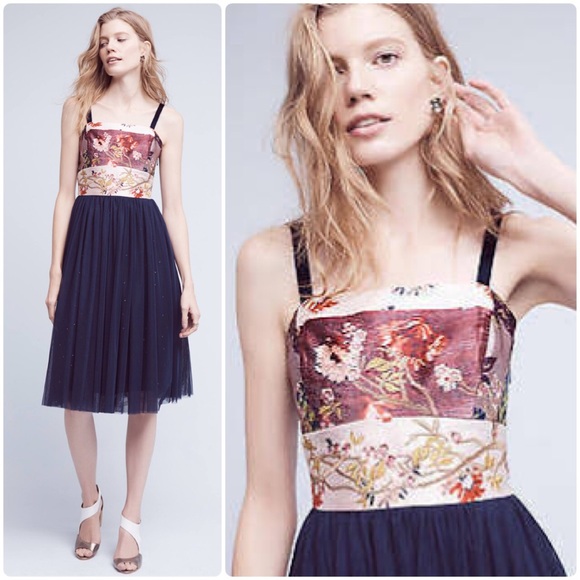Anthropologie Dresses & Skirts - 8XHPAnthropologie Tulle-Skirted Floral Dress