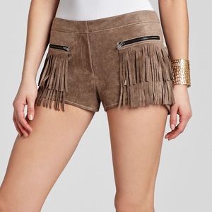 NEW WITH TAGS✨ BCBG "Weston" fringed suede shorts