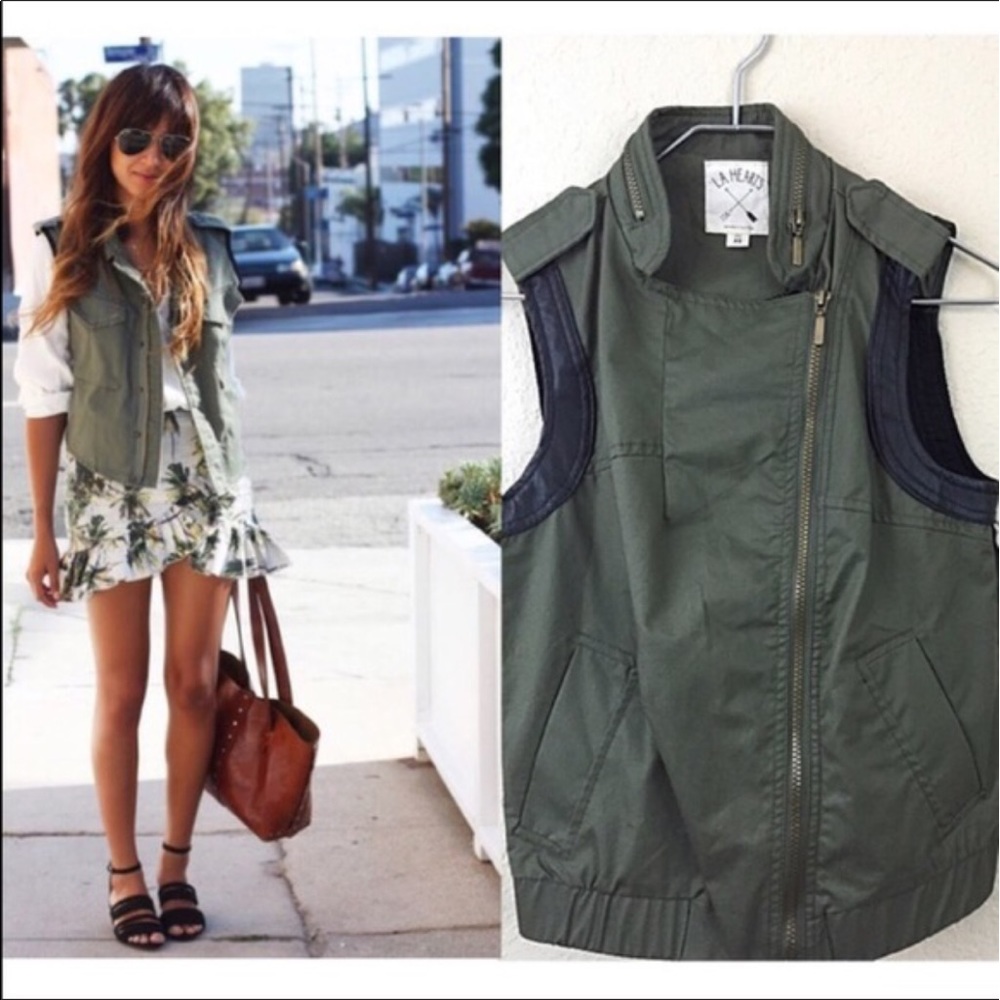 New PacSun military vest. LA Hearts