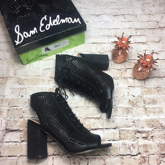 Sam Edelman Shoes - ❌SOLD❌ NIB Sam Edelman Black Laced Chunky Heels
