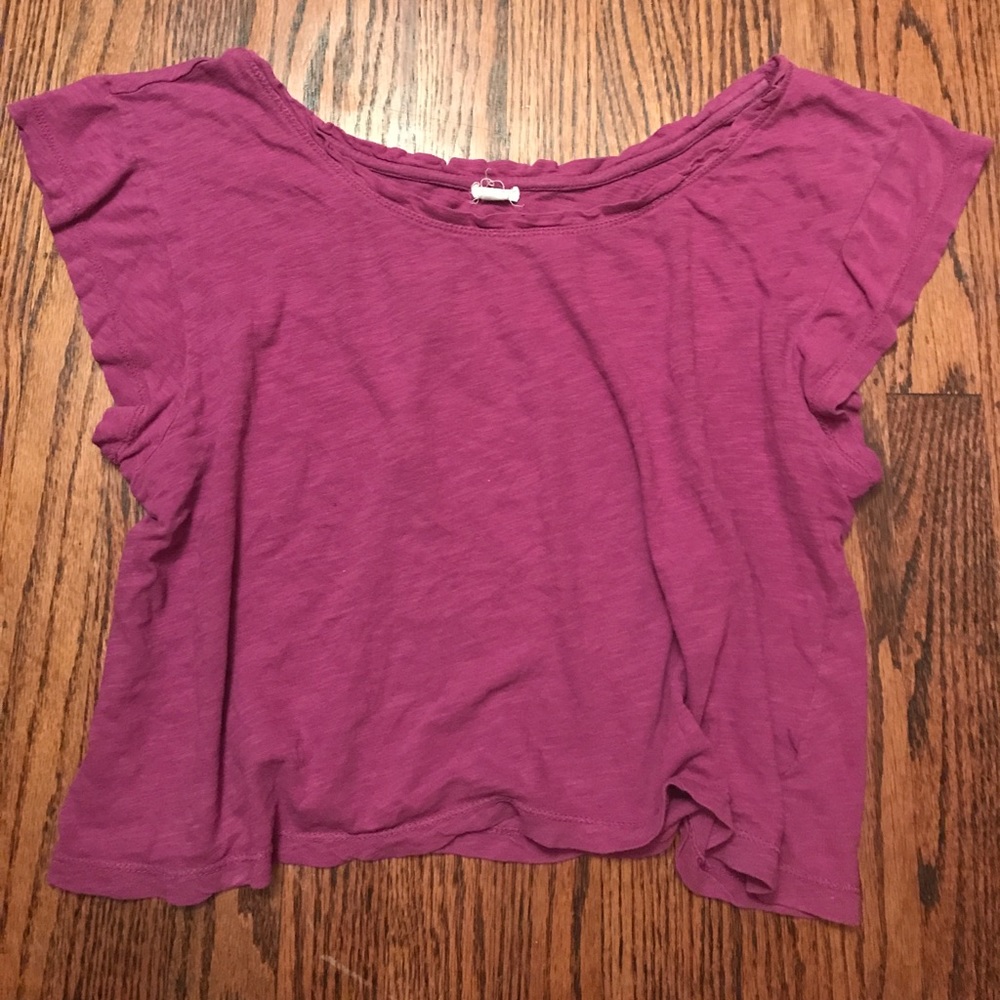 purple crop top