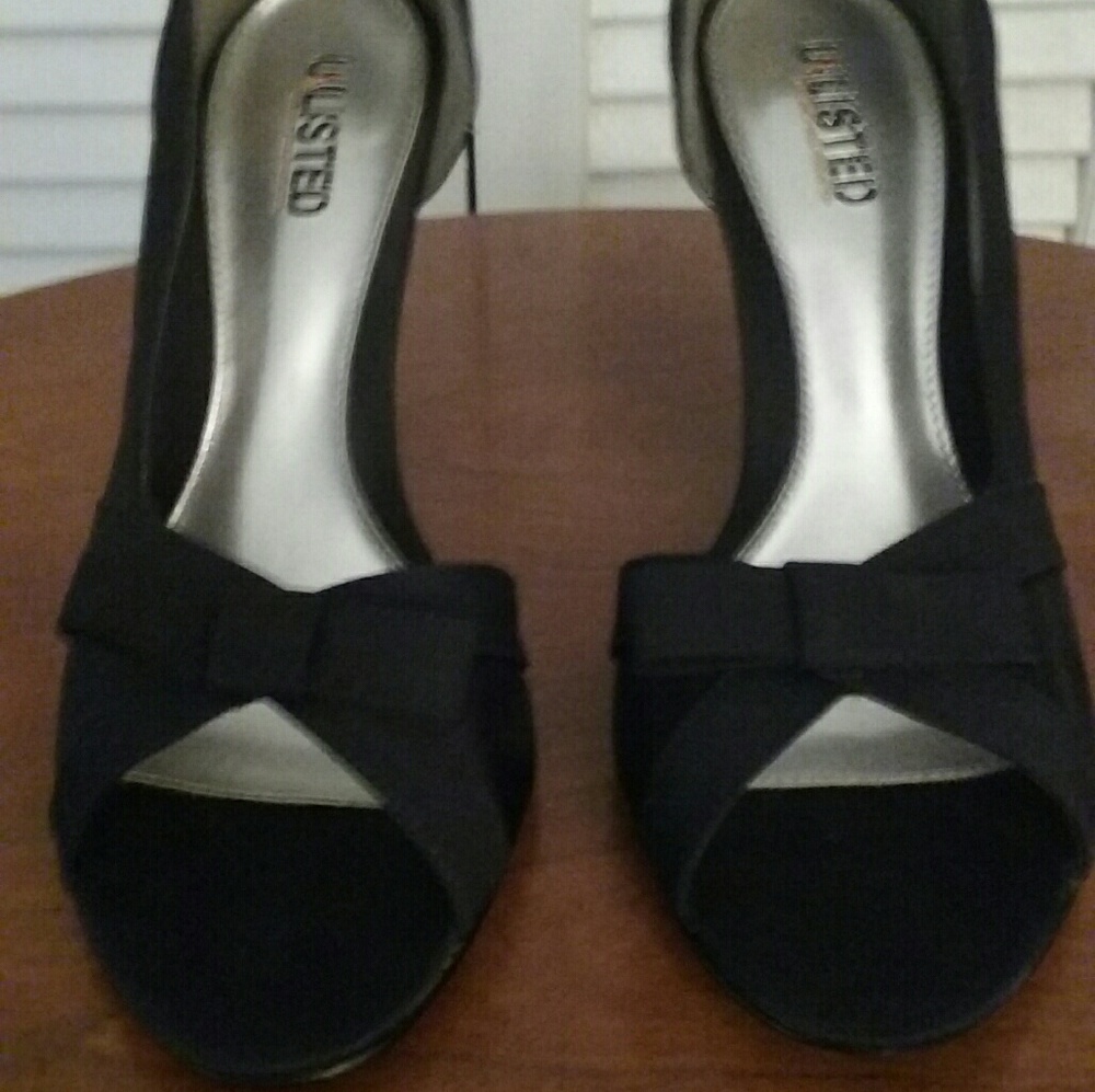Unlisted Black Heels with Bow! Beautiful!