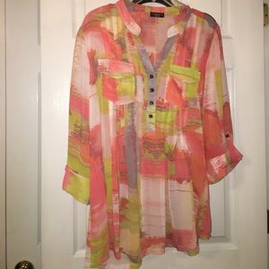 Beautiful pink and green top