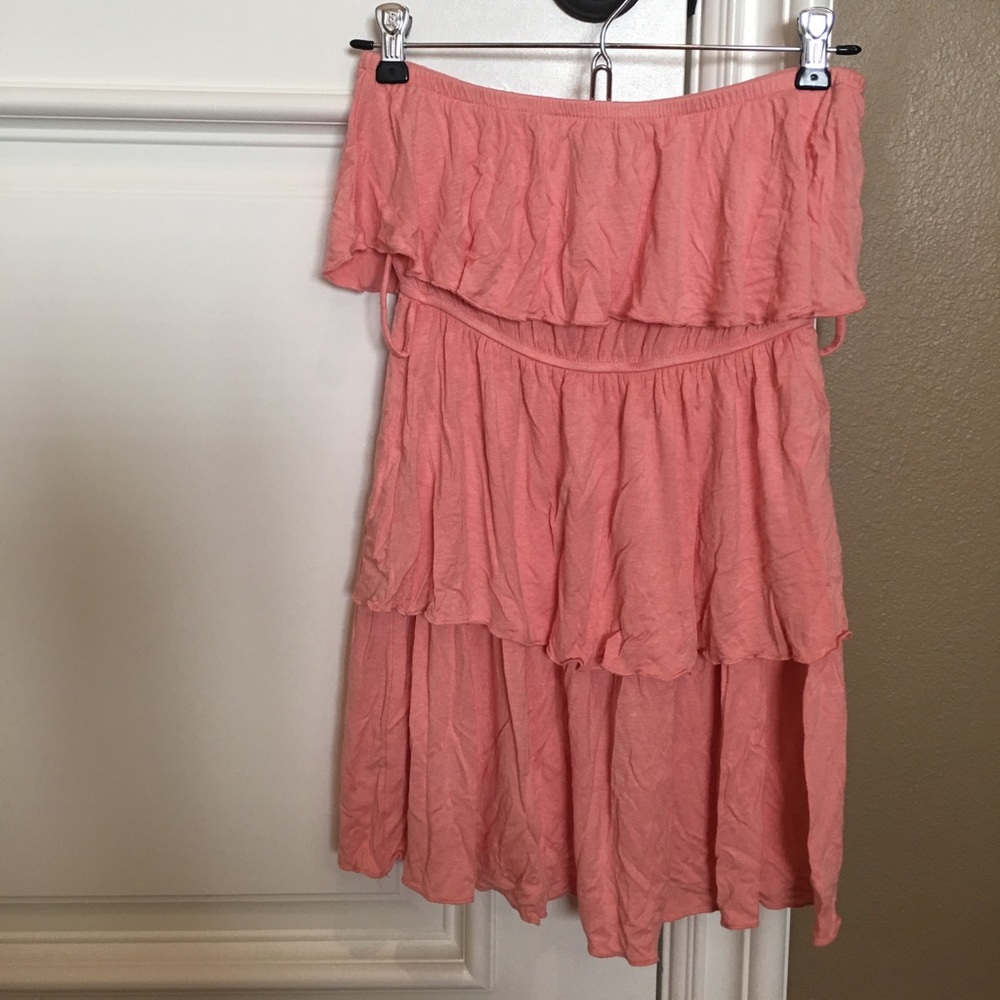 Rue 21: Salmon Strapless Dress - Picture 1 of 2