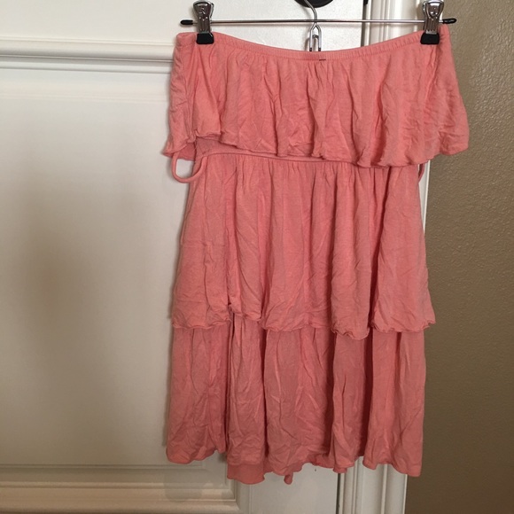 Rue 21: Salmon Strapless Dress - Picture 2 of 2