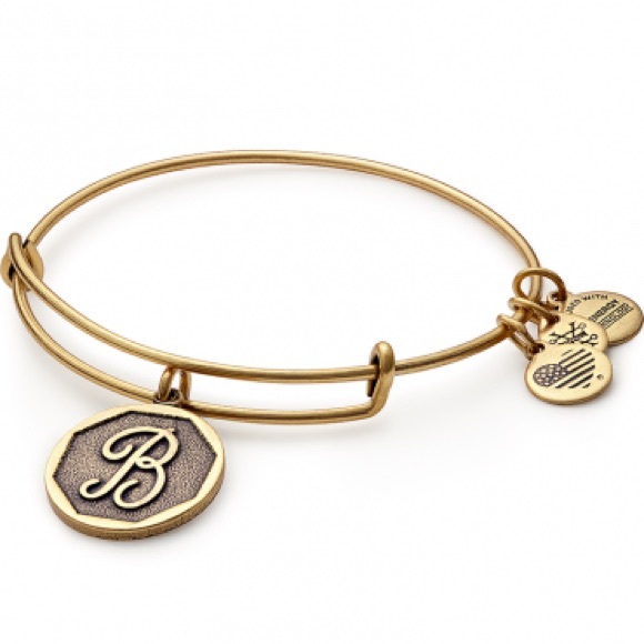 Alex and Ani Womens Initial B Charm Bangle
